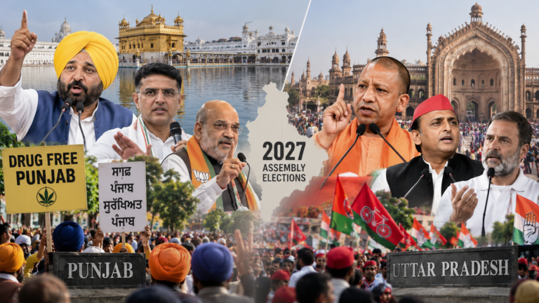 Punjab and Uttar Pradesh Politics Intensify Ahead of 2027 Assembly Elections Punjab and Uttar Pradesh political activity ahead of 2027 Assembly elections